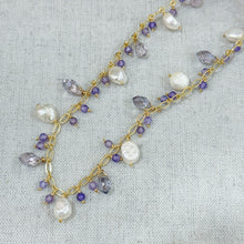 Amethyst and pearl necklace