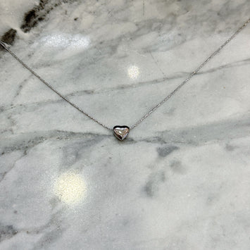 Sliver heart necklace