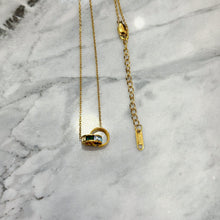 Double colourful ring necklace