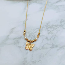 Butterfly & Pearl Necklace