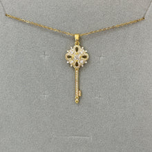Flower key necklace