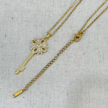 Flower key necklace
