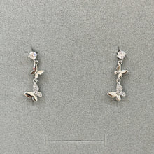 Hanging butterfly earrings