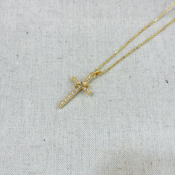 Thin cross necklace