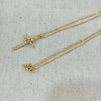 Thin cross necklace