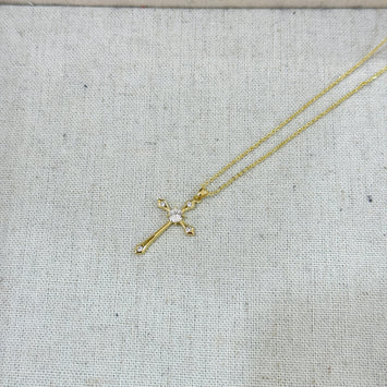 Diamond cross necklace
