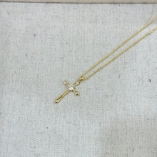 Diamond cross necklace