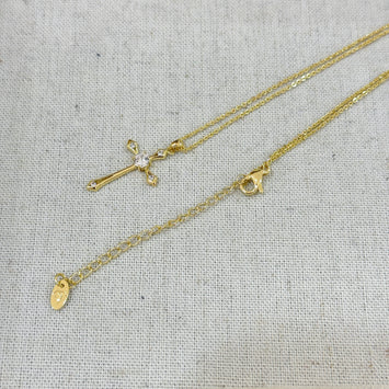 Diamond cross necklace