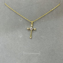 Diamond cross necklace