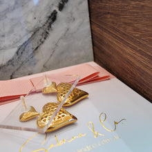 Double heart earrings