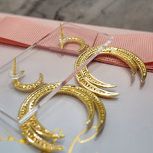 Gold moon earrings