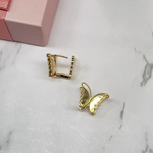 Butterfly Shell Hoop Earrings