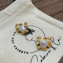 Pearl designed earrings