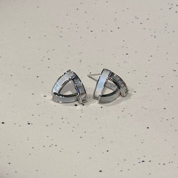 Sliver triangle earrings