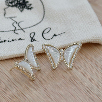 Butterfly shell earrings
