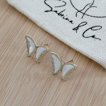 Butterfly shell earrings