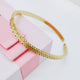 Stainless Steel Floral Lace Slim Bangle