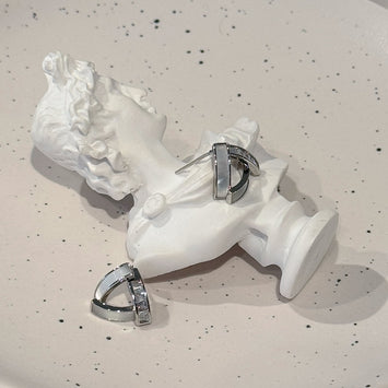 Sliver triangle earrings