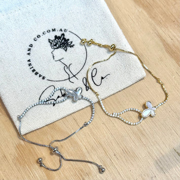 Shell butterfly bracelet
