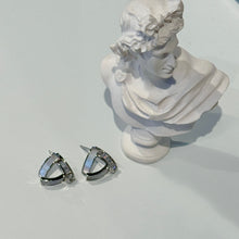 Sliver triangle earrings