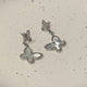 Sliver hanging butterfly earrings