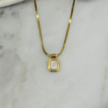 Square shell necklace