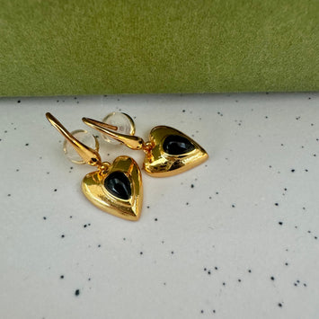 Hanging heart earrings