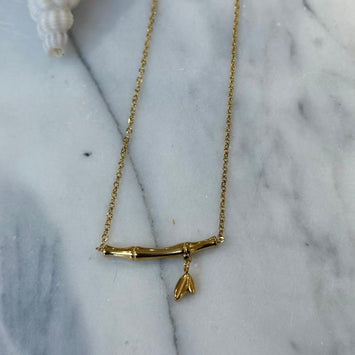 Waterproof Bamboo Leaf Necklace