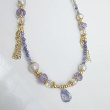 Violet Drop Chain Necklace