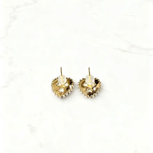 Shell love heart earrings