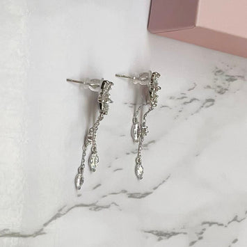 Sparkly Twin Star Drop Earrings