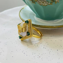 Butterfly pearl ring