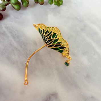 Lotus leaf brooch