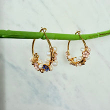Spring hoop earrings