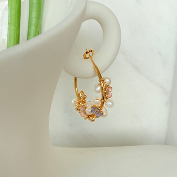 Spring hoop earrings