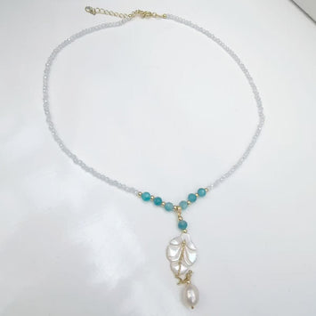 Pearl Leaf Necklace