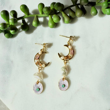 Hanging space earrings