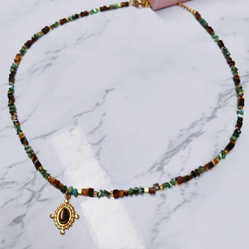 Tiger Eye Charm Necklace