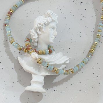 Turquoise pearl necklace