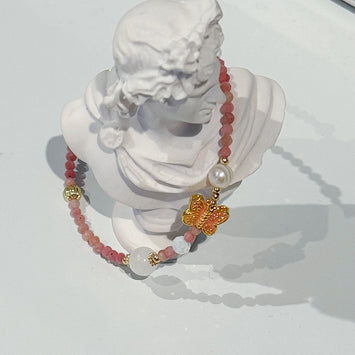 Pink butterfly bracelet