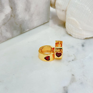 Love heart hoop earrings
