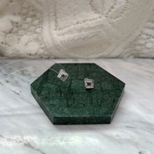 Diamante square earrings