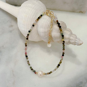 Tourmaline pearl bracelet