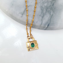 Green Lock Necklace