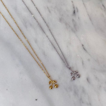 Stainless Steel Cherry Necklace