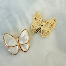Shell butterfly brooch