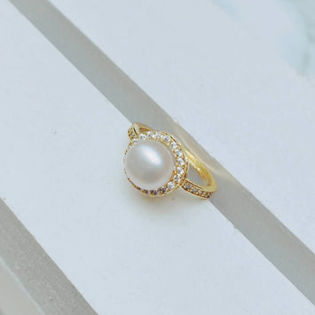 Pearl Halo Ring