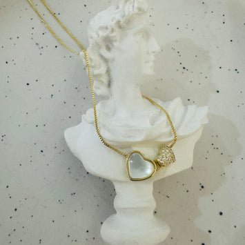 Double heart necklace