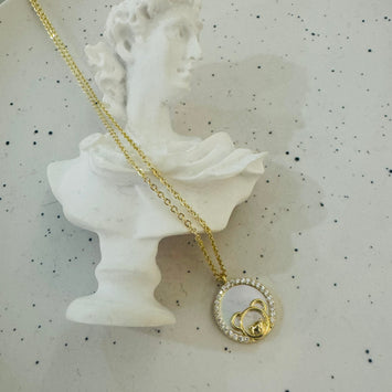 Shell bear necklace