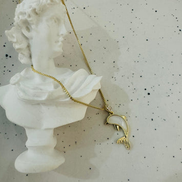 Shell dolphin necklace